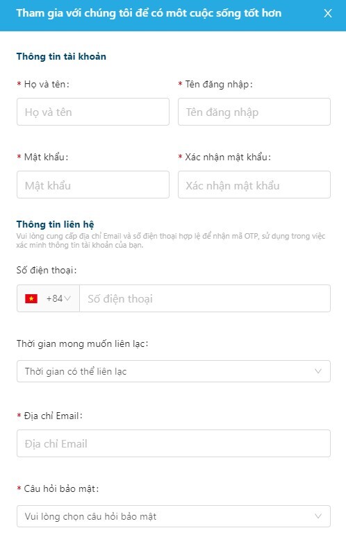 Thông tin đăng ký Thông tin đăng ký