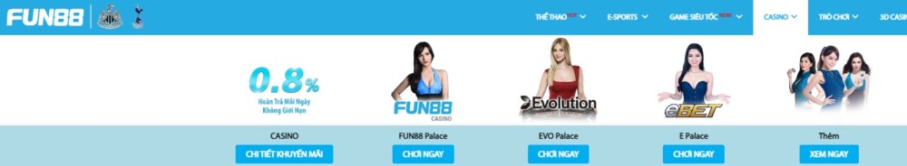 Trò chơi cá cược Fun88vnn